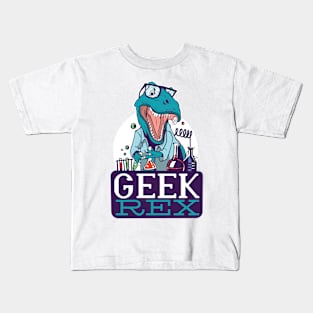 Geek Rex Funny Science Gift Lab Dino Kids T-Shirt